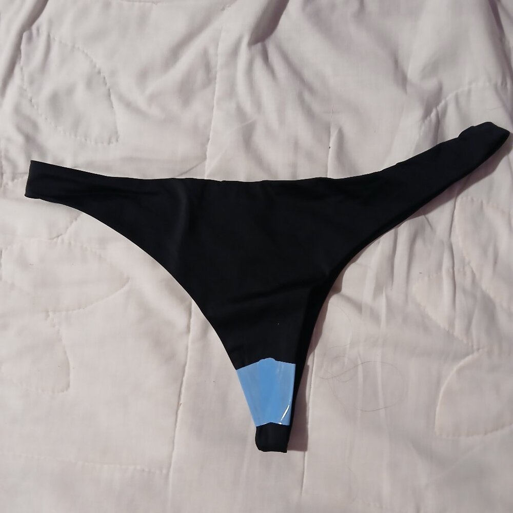 Asos Design Women's recycled M&M Thong Bikini Bottom Black